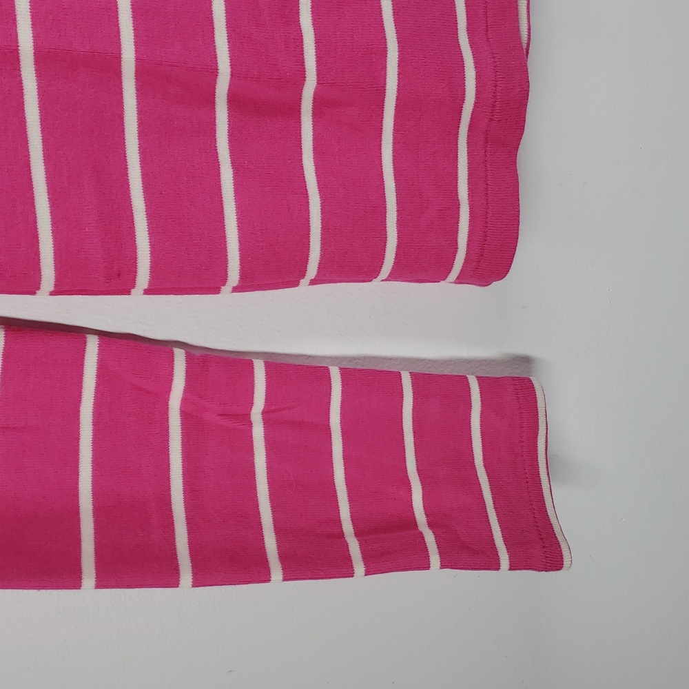 RALPH LAUREN SPORT Fushia White Striped Long Sleeve Cotton Shirt M - Picture 5 of 9